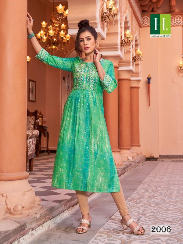 Hirwa Shibori Vol 2 Rayon Exclusive Designer Kurti Collection